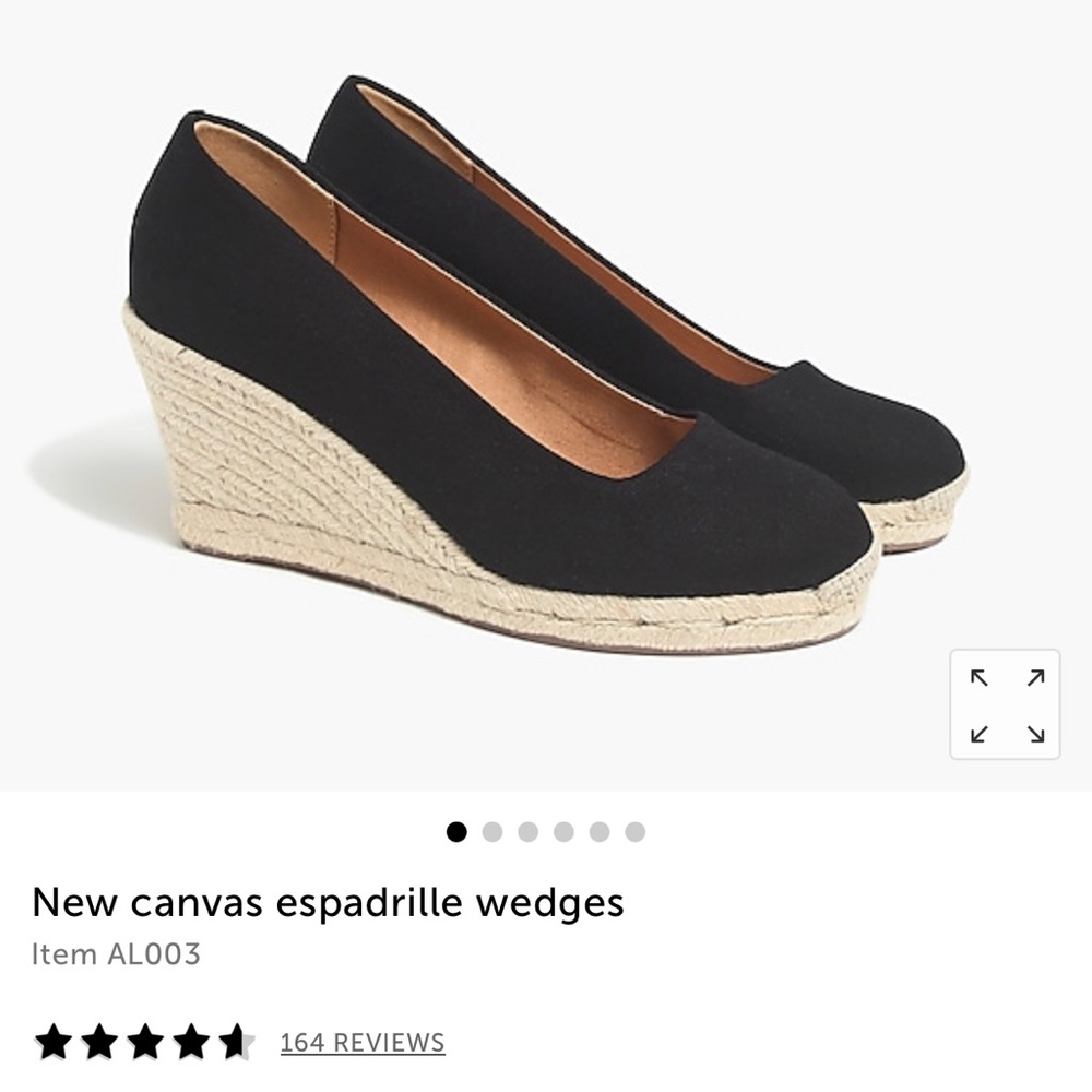 J. Crew factory black espadrilles